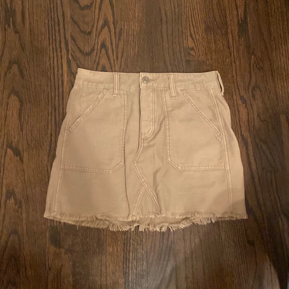 brown khaki skirt